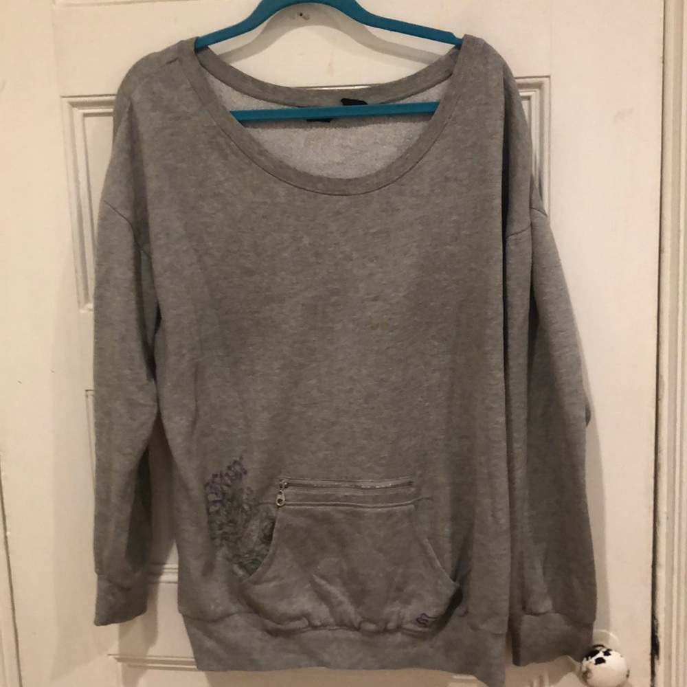 Fox Gray Sweatshirt with front pocket